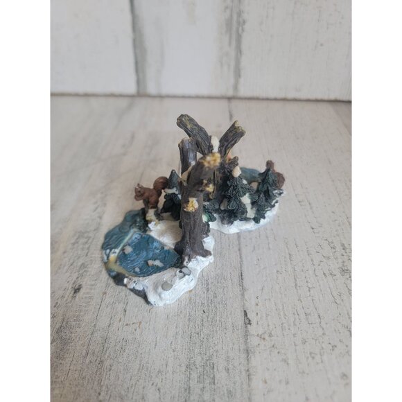 Forest deer AS IS woods scenic village accessory xmas - Picture 9 of 9